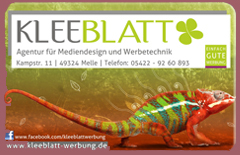 SC Melle 03 - Sponsor Kleeblatt Werbung